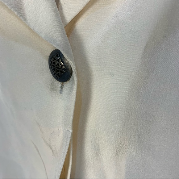 Christie & Jill VTG 100% Silk Cream Jacket Blouse - Picture 8 of 13